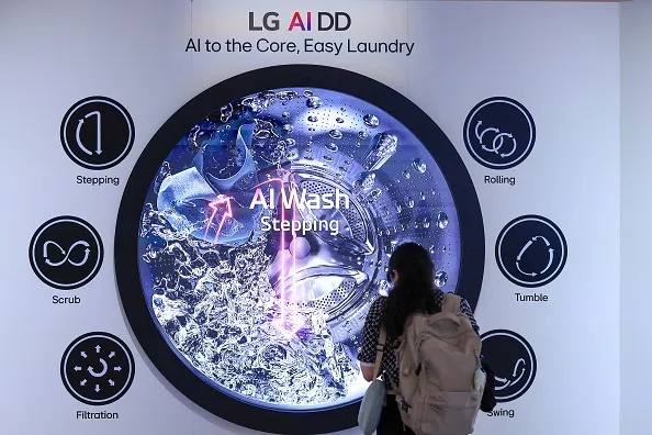 Illustration of a business leader hiding poor management decisions behind an AI label.